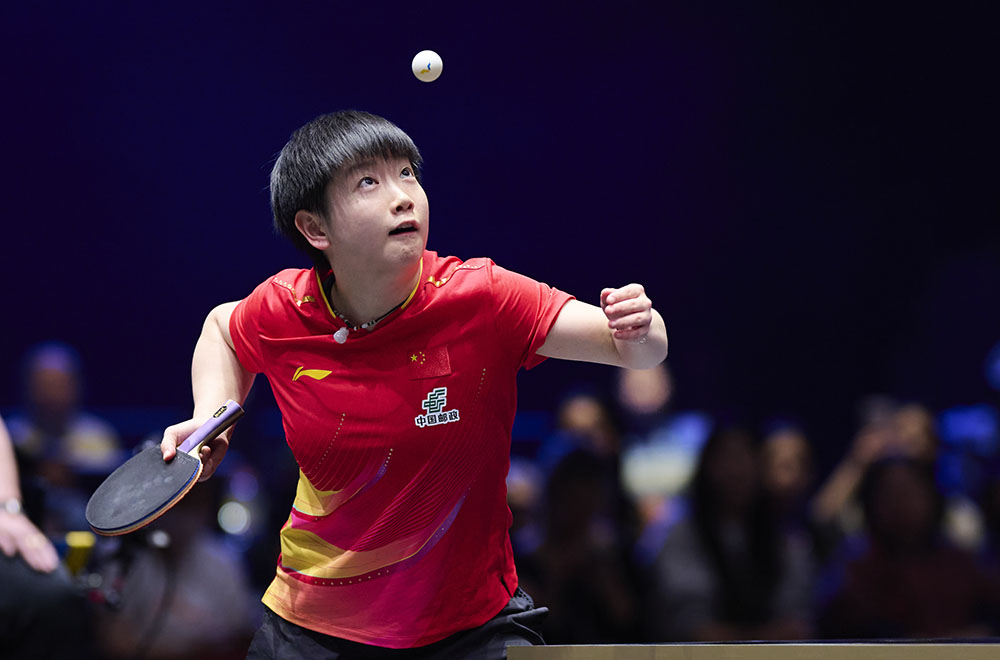 中国乒乓球队力克瑞典乒乓球队，波尔三分雨点燃全场